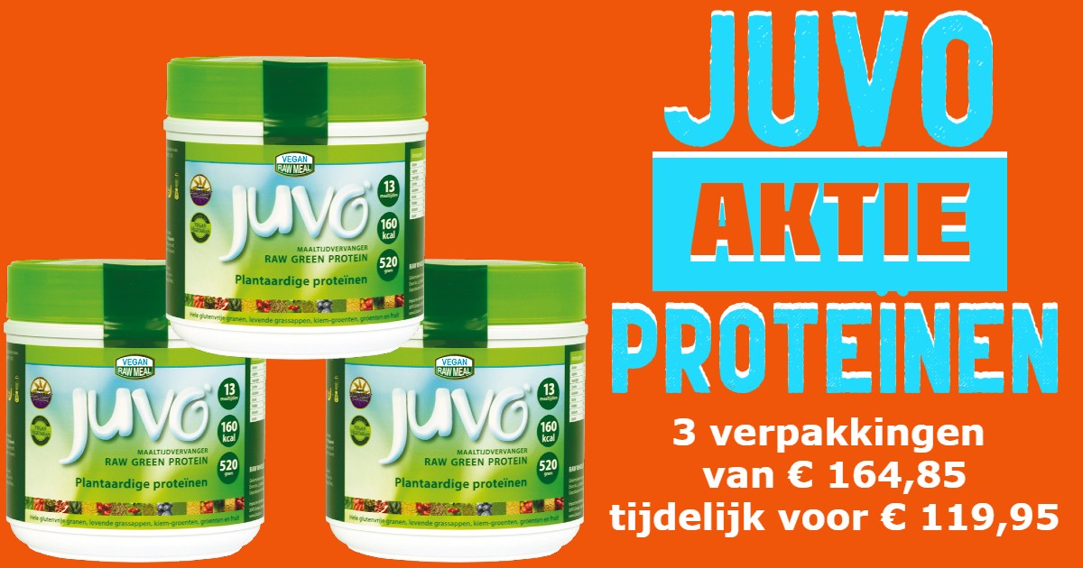 aanbieding juvo proteinen raw green protein